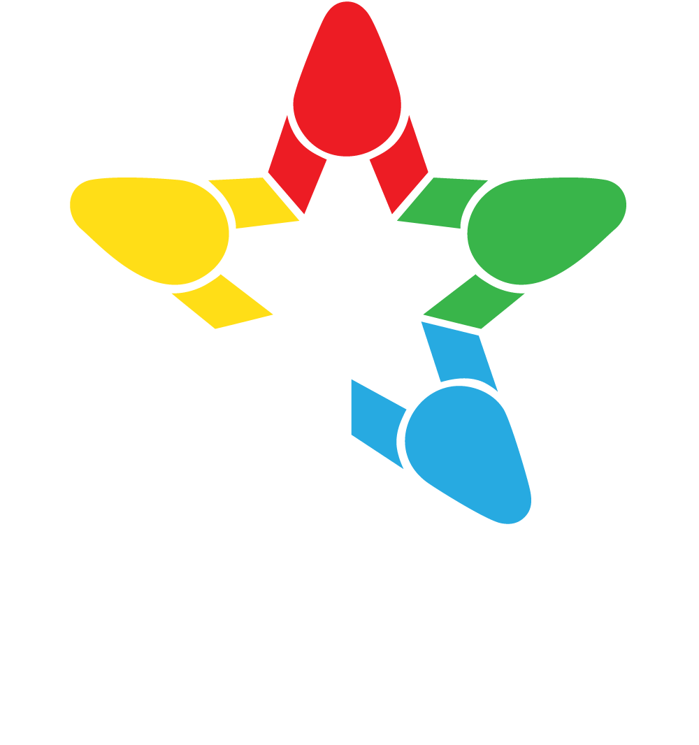 Vertical light biz lead engine logo full color on dark